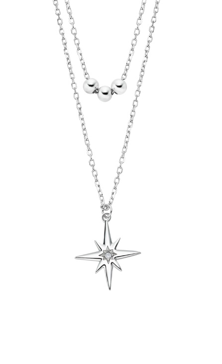 Collar estrella Polar doble en plata marca Lotus lp3048-1/1